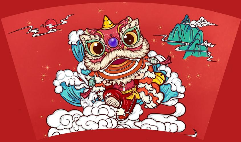 国潮醒狮-奶茶杯设计