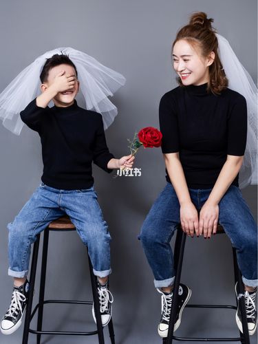 头纱亲子照_亲子照_摄影_摄影_写真