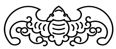 有蝙蝠和寿桃图案的简笔画