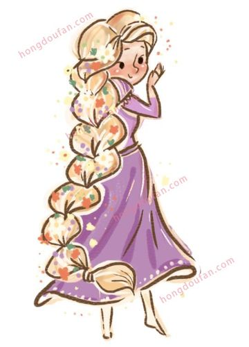 标签儿童画,公主,妹妹,格林童话,爬树,迪士尼公主,迪士尼简笔画,长发