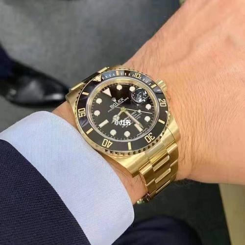 劳力士潜航者黄金自动表黑金鬼_黄金_劳力士怎么样_男士手表_机械表