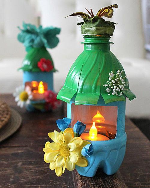 废塑料瓶制作小房子灯笼