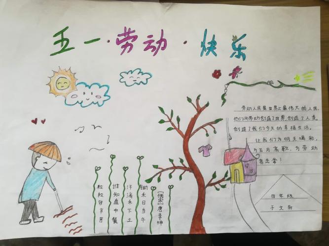 劳动最光荣——白营镇北店学校"五一"劳动节手抄报展示