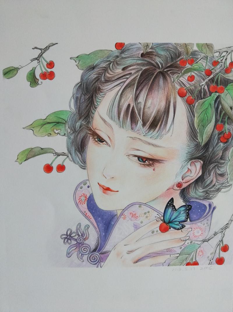 彩铅古风人物|纯艺术|绘画|之喵手绘 - 原创作品 - 站酷 (zcool)