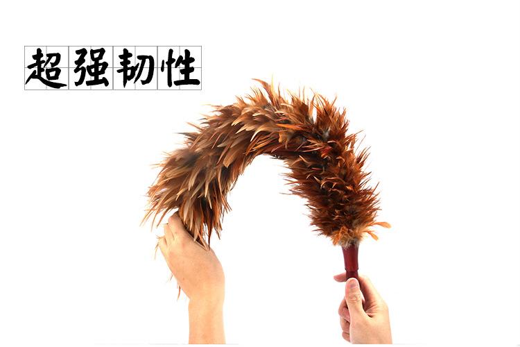 木柄尖毛除尘掸 家居清洁鸡毛掸子 可弯曲车用除尘扫 灰尘掸子