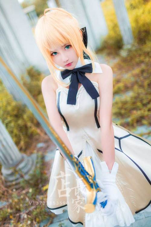 吾王白战cosplay服装命运cos服女fate/saber 衣服阿尔托利亚礼服