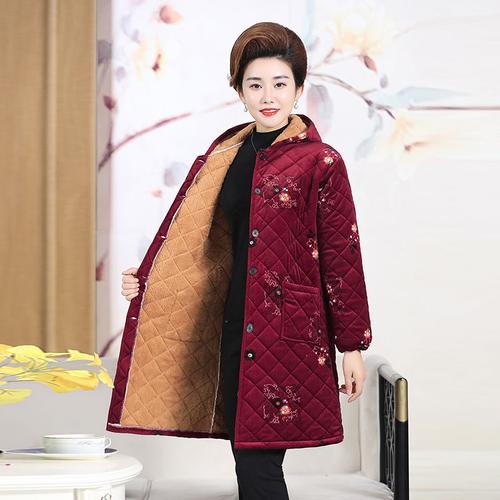 加绒罩衣女大人加厚冬防脏保暖时尚中长款工作服加棉护衣厨房围裙