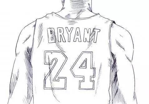 科比正面的简笔画