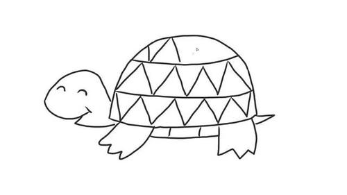 可爱的乌龟幼儿亲子简笔画 宝宝轻松学画画