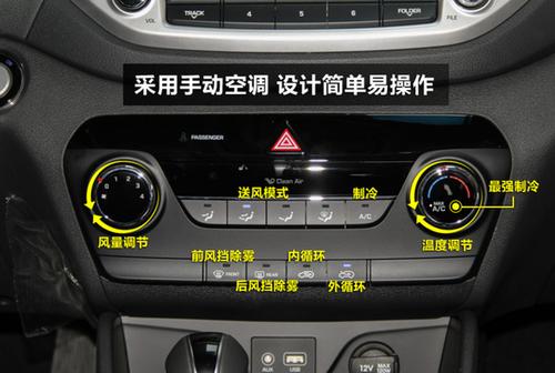 现代途胜中控按键图解,新途胜中控按钮功能介绍