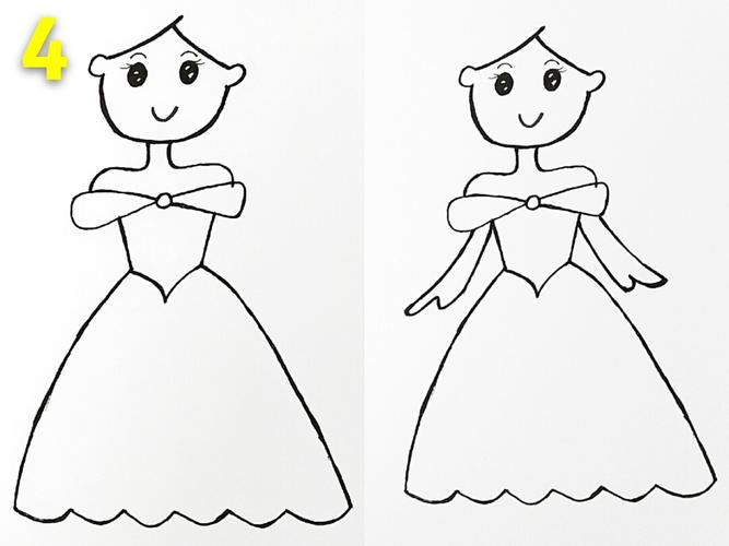 简笔画公主,为孩子收藏吧!_简笔画_教程_绘画_简笔画教程_文化_绘画