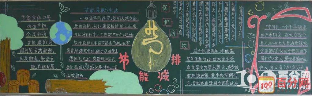 低碳生活黑板报图片欣赏