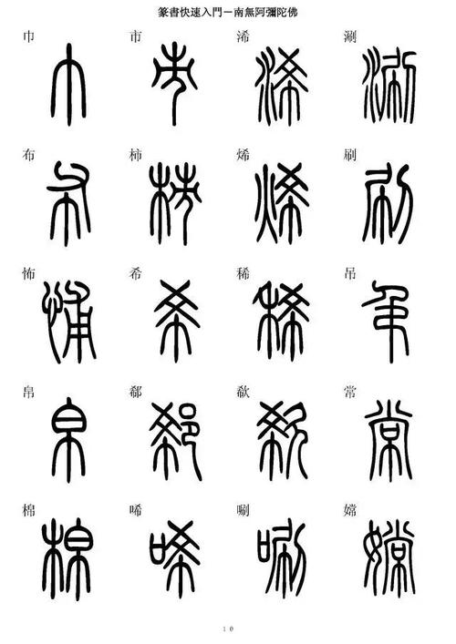 篆书不会写教你篆书快速学习字帖简单易学收藏起来临摹学习