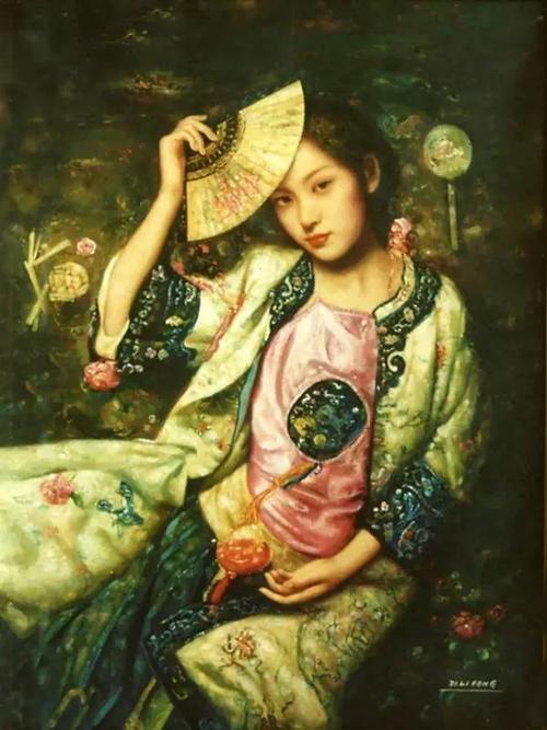 明媚的阳光透过树叶洒落在少女的身上,一袭洁白的旗袍无比清秀.