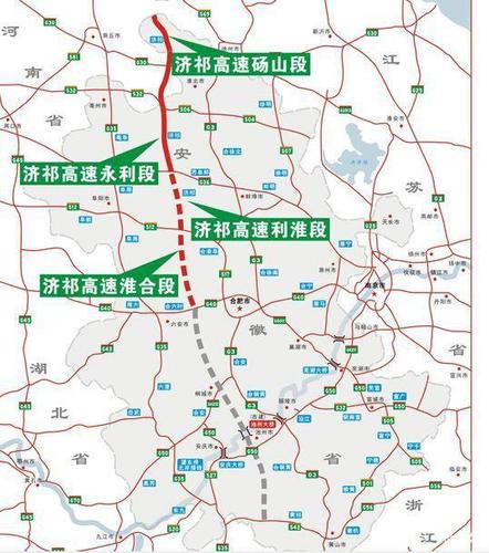 德上高速公路在安徽规划线位