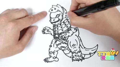 丁丁鸡爱画画 第12集: 画奥特曼宿敌超古怪兽哥尔赞 奥特曼简笔画