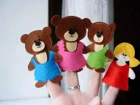 不织布做了手偶,搭配着故事玩,孩子们都玩疯了,附教程