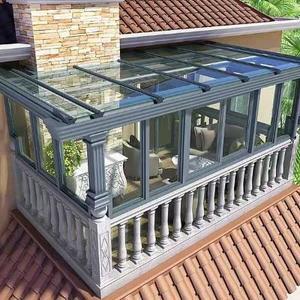 深圳定制别墅阳光房玻璃屋钢结构断桥铝合金阳光房封阳台露台雨棚