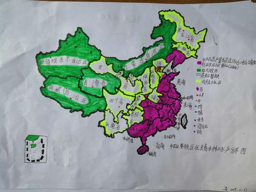中国主要牧区优良畜种和水产分布图