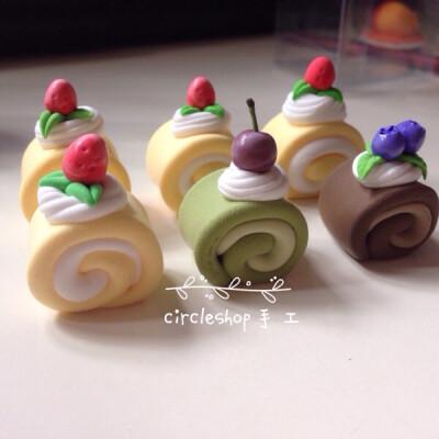 迷你食玩甜点～奶油蛋糕 手工diy超轻粘土摆件