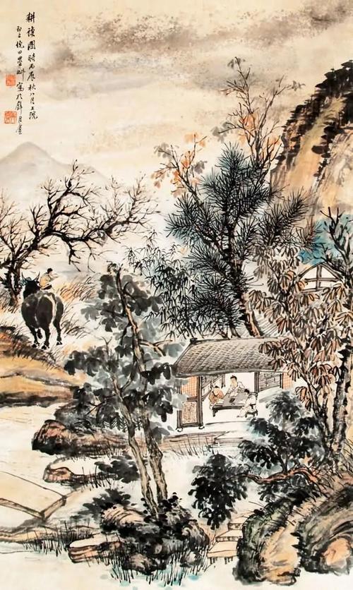 晚清画家倪田花鸟人物山水画合辑130幅