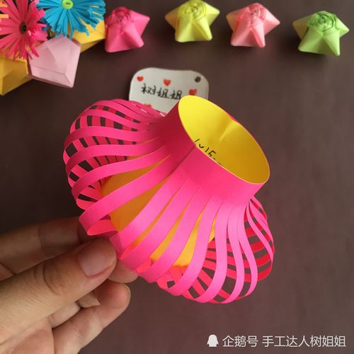 灯笼折纸,简单折纸,幼儿手工作业