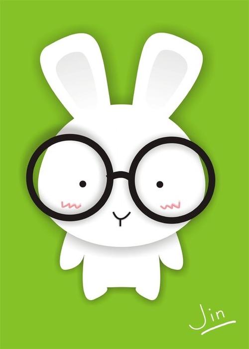 兔子 可爱 萌 绿色