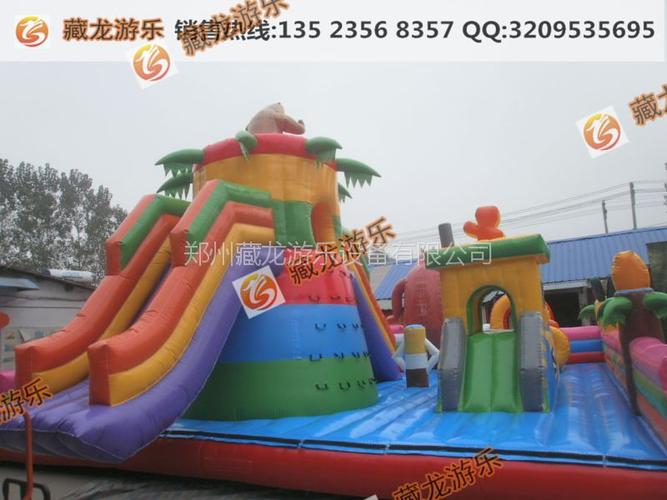 小孩玩的充气滑梯价位游乐场的充气床价位广场上受孩子欢迎的汽包