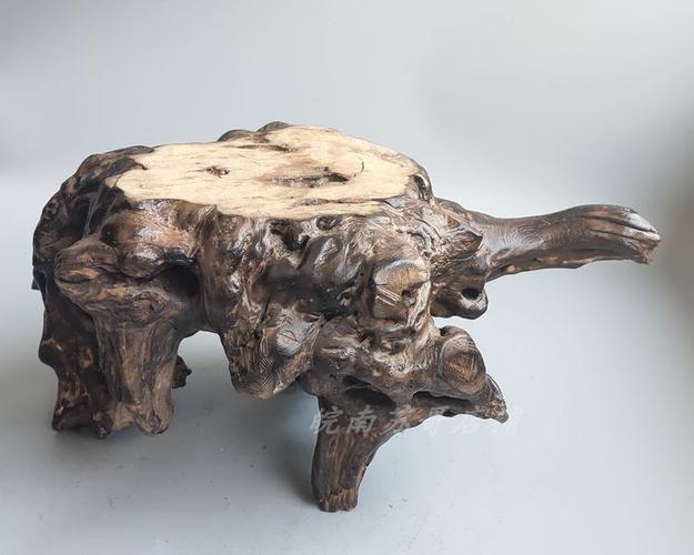 天然风化碳化碳化木木雕随形根雕花花台黄荆木杂木根雕