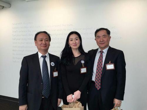 郭丽莎女士与迈瑞生物董事长徐航先生,海岸投资集团董事朱力为先生