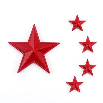 佑强五角星金属车贴中国五星红旗3d立体金属创意个性汽车尾标车身红色