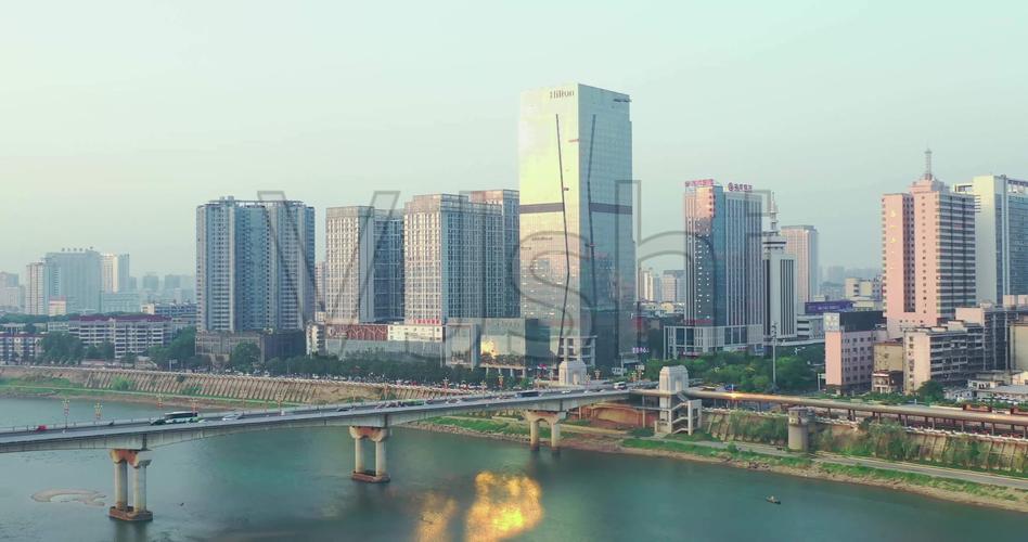 株洲市中心及江景_4096x2160_高清视频素材下载(编号:3893042)_实拍