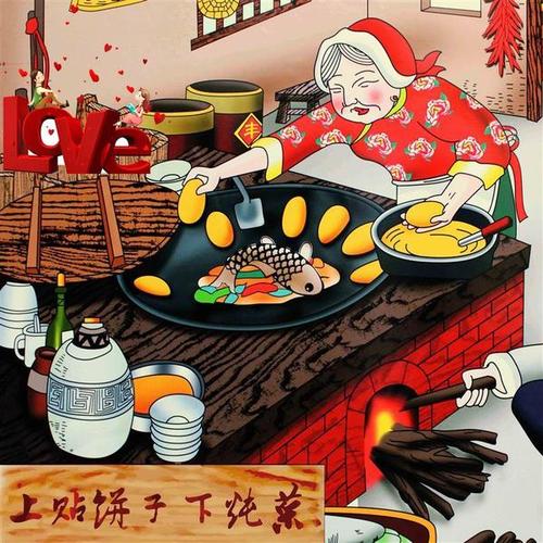 购客东北八大怪北方民俗组合装 饰i画东北特色饭店装 饰画民俗画农家