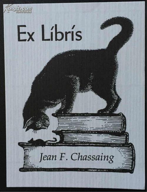 线刻板藏书票猫和老鼠