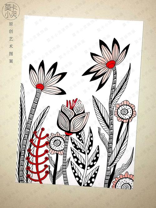 教画0基础94秘密花园07线描手绘装饰画_装饰画_艺术_秘密花园