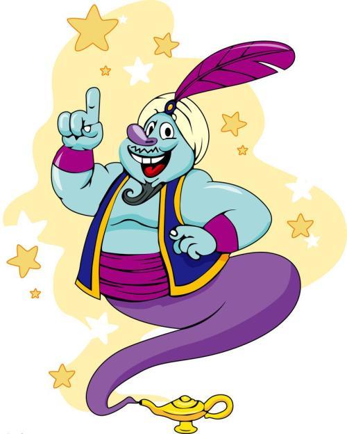 阿拉丁神灯 灯神图