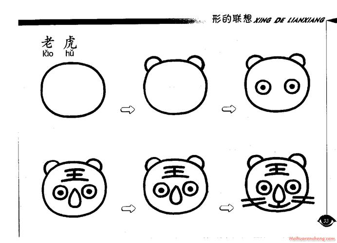 老虎简笔画法 老虎简笔画步骤
