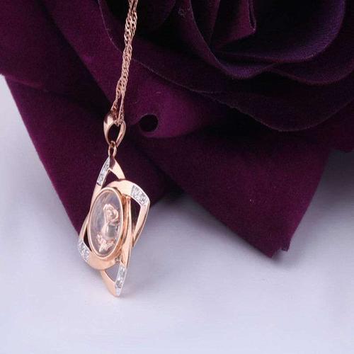 喜钻时来运转时尚18k玫瑰金钻石吊坠j0888