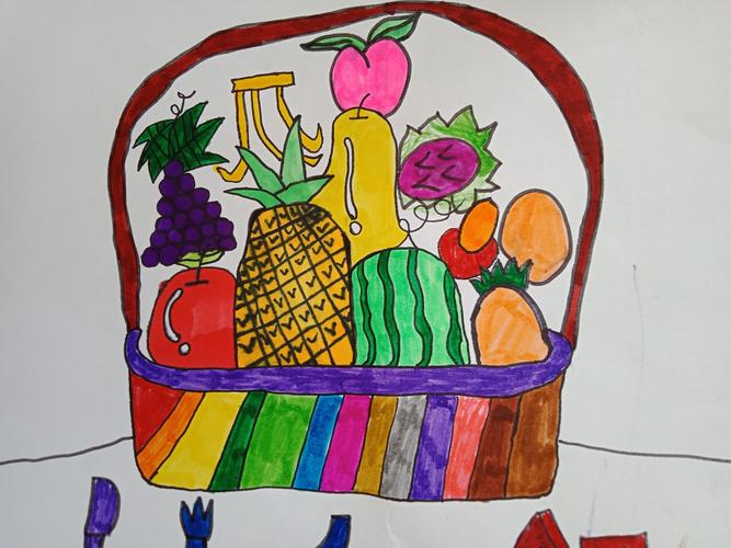 二年级美术课堂《水果大聚会》作品展播