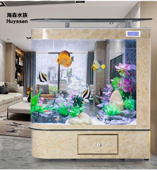 鱼缸水族箱玻璃生态免换水屏风玄关1.5头中大型家用客厅1.2米