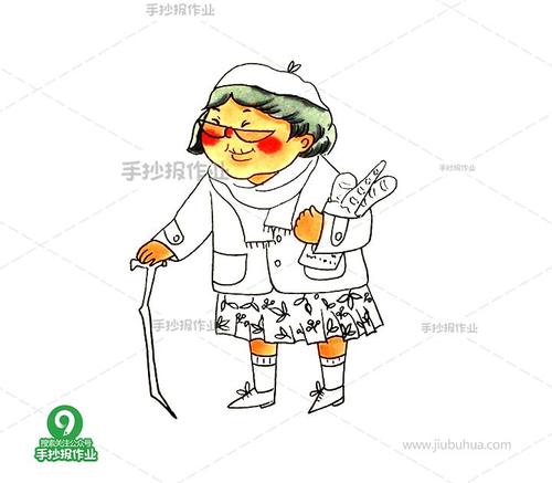 卡通画 专辑 人物主题卡通画 面包奶奶卡通画  在面包上画上花纹,完善