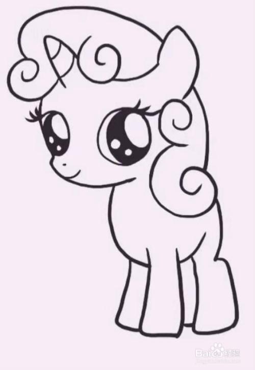 简笔画小马甜心宝宝