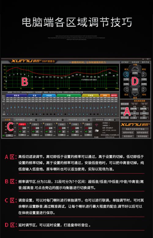 讯图金耳朵31段车载dsp音频处理器汽车功放音响低音炮