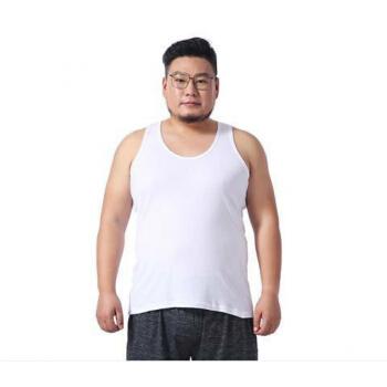 宽松特大码7个加男士胖子背心大号加肥加大肥佬老年跨栏汗衫夏季63wjw