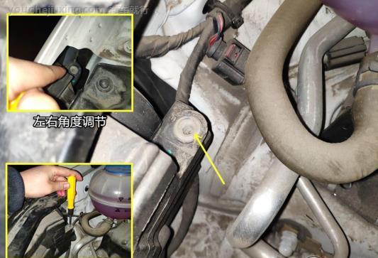 汽车大灯灯光怎么调整高低