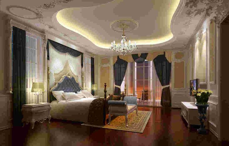 家庭客厅桃心形love石膏板吊顶造型设计