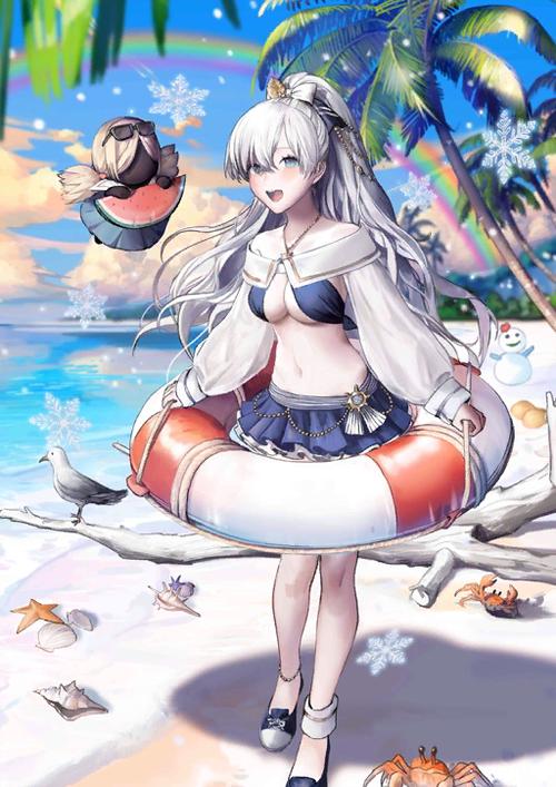 fgo泳装皇女全灵基立绘汇总 没有人能拒绝人间极品泳装白毛美女