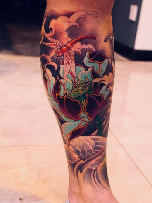 小腿一侧 _纹身图案手稿图片_小伟的纹身作品集