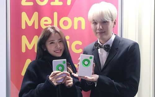 【防弹少年团】2017mma suga 闵玧其 & suran hot trend award 受赏
