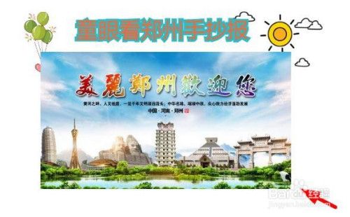 在童眼看郑州手抄报下方画一张美丽郑州图